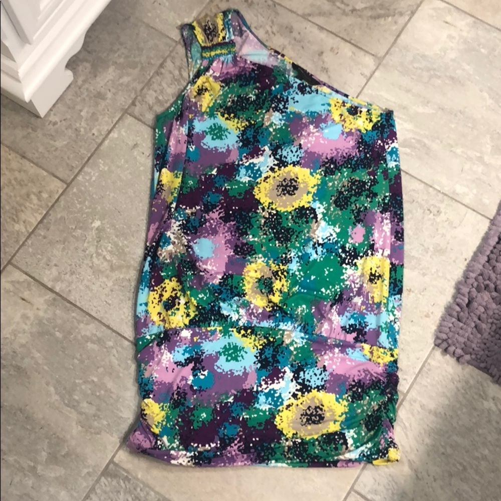 BCBG one shoulder dress